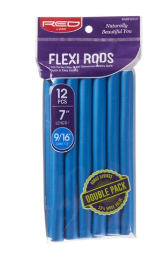 RED BY KISS FLEXI RODS 7" 11/16" 6-PACK IN GRAY