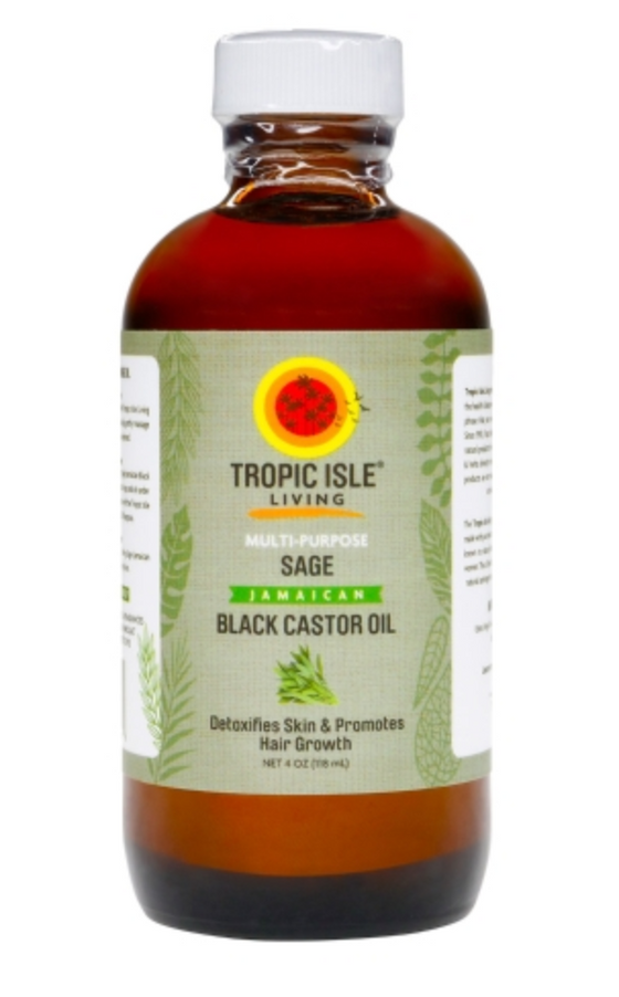 Tropic Isle Living Jamaican Black Castor Oil with Sage 4 oz