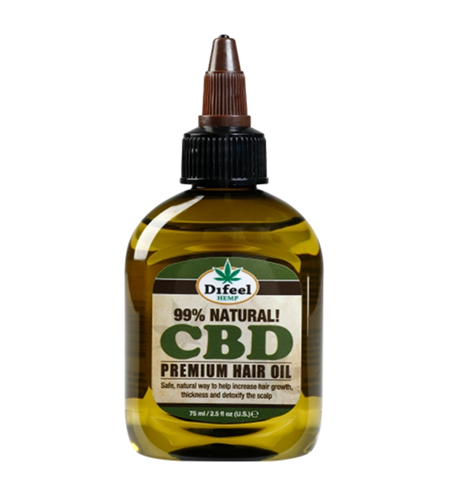 Difeel 99% Natural CBD Premium Hair Oil 2.5oz