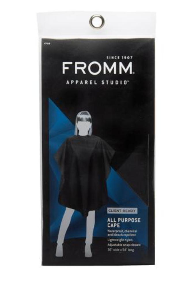 Fromm Apparel Studio Hairstyling Cape Black 45"x60"