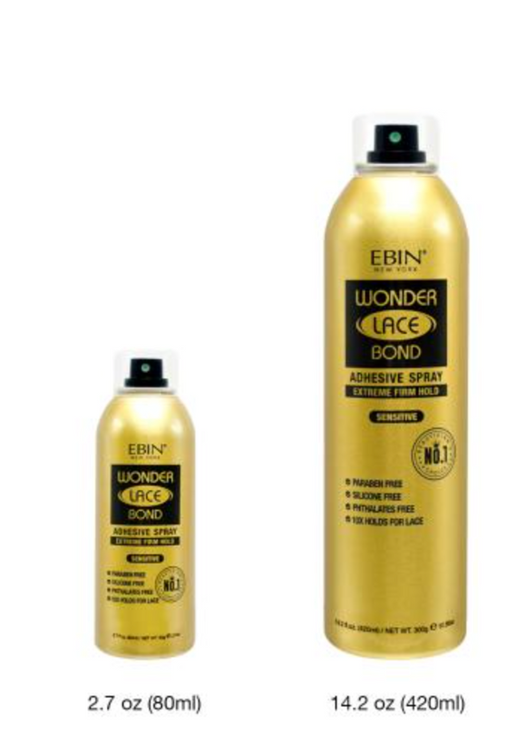 Ebin New York Wonder Lace Bond Adhesive Spray Extreme Firm Hold Sensitive