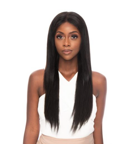 The Wig Pure Brazilian Virgin Remy Human Hair HD Lace Frontal Wig Black Pink HD 13X4 Straight 28"